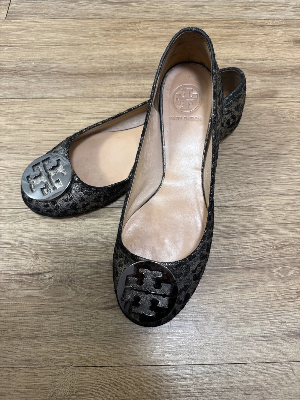 Tory Burch Luisa printed suede ballet flats
